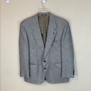 Vintage Evan-Picone Houndstooth Blazer Sport-coat USA Union Label Size 44 Reg